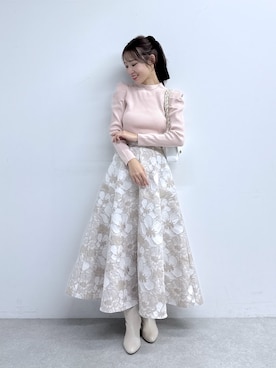 「ピンクニット」｜KAZUMIさん（レディース・153cm）の秋コーディネート