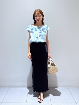 「ブルーコーデ」｜KAZUMIさん（レディース・153cm）の夏コーディネート