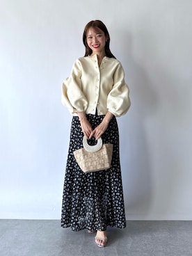 「花柄スカート」｜KAZUMIさん（レディース・153cm）の夏コーディネート