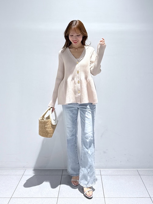 La boutique BonBon ラメペプラム前後２WAYカーディガン La boutique BonBon｜【お上品きらきら】ラメペプラム前後2WAY