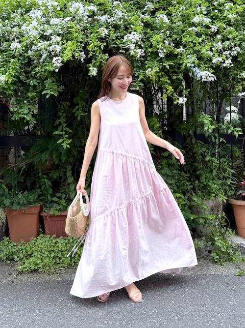 【最強愛されワンピ】アシンメトリーリボンリネンミックスワンピース La boutique BonBon｜【最強愛されワンピ】アシンメトリーリボン