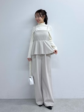 「アイテム（サロペット/オーバーオール）」を使った、KAZUMIさん（レディース・153cm）の冬コーディネート