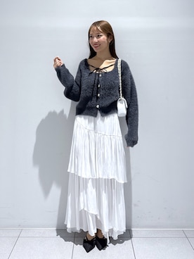 「ティアードスカート」｜KAZUMIさん（レディース・153cm）の秋コーディネート