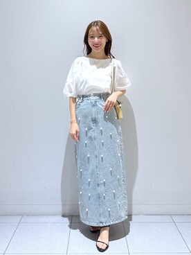 「Tシャツ×デニム」｜KAZUMIさん（レディース・153cm）の春コーディネート
