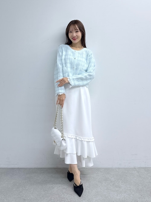 セール】【今すぐお届け！・美シルエット】アシメラッフルジャージ