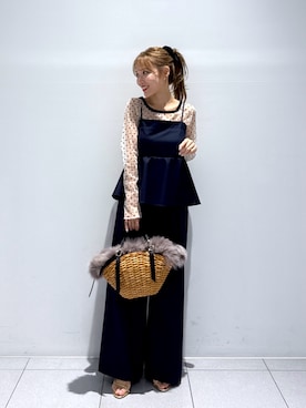 「秋のコーデ」｜「アイテム（オールインワン・サロペット）」を使った、KAZUMIさん（レディース・153cm）の秋コーディネート