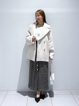 「アイテム（ピーコート）」を使った、KAZUMIさん（レディース・153cm）の秋コーディネート