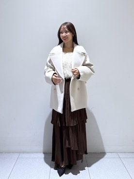 「アイテム（ピーコート）」を使った、KAZUMIさん（レディース・153cm）の秋コーディネート