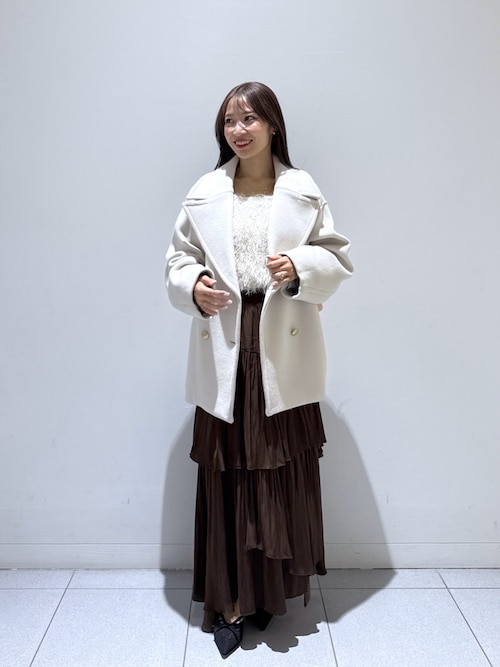 ラブティックボンボン　ロイヤルビーバーメタル釦ピーコート 軽くて毎日着たい！】ロイヤルビーバーメタル釦Pコート