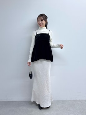 「アイテム（キャミソール）」を使った、KAZUMIさん（レディース・153cm）の冬コーディネート