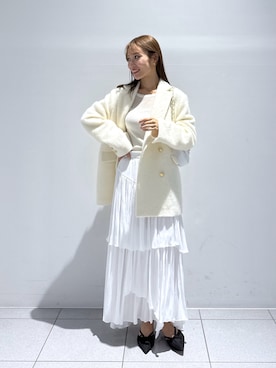 「アイテム（トートバッグ）」を使った、KAZUMIさん（レディース・153cm）の秋コーディネート