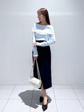 スカート（ブルー系）を使った「オフィスカジュアル」の人気
