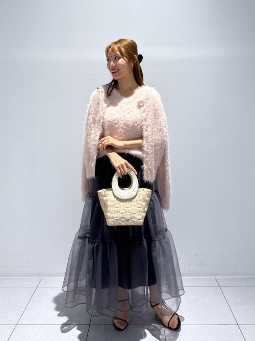 La boutique BonBon シアーオーガンジーティアードスカート La boutique Bonbon スカート 「3サイズ展開・新色登場