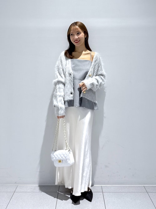 ロングフェザークロップドカーディガン（カーディガン/ボレロ）｜La