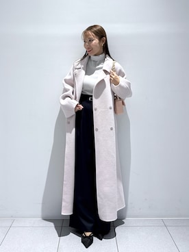 「アイテム（その他アウター、ピンク系）」を使った、KAZUMIさん（レディース・153cm）の冬コーディネート