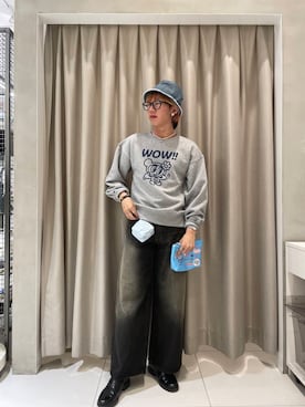 「アイテム（ポーチ、グレー系）」を使った、アーモンドさん（メンズ・172cm）の秋コーディネート
