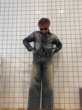 「HARUTA（ハルタ）のHARUTA　プレーンレースアップシューズ（その他シューズ）」を使った、アーモンドさん（メンズ・172cm）の冬コーディネート