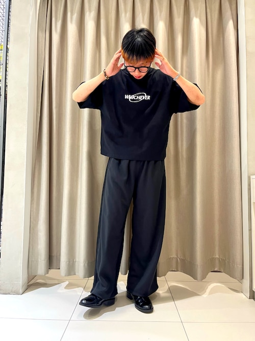セール】ロゴグラフィックボクシーTシャツ(5分袖)（Tシャツ