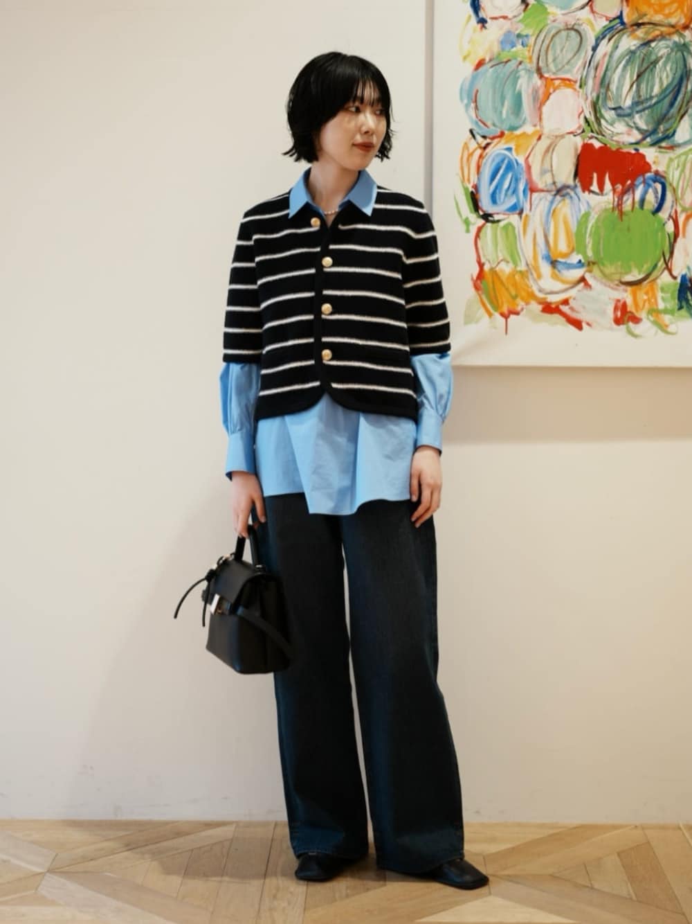 MACPHEE（マカフィー）の「モスライクステッチ ハーフスリーブ