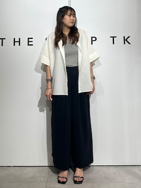 「THE SHOP TK （ザ ショップ ティーケー ）のアイテム（シャツ/ブラウス）」を使った、cottonさん（レディース・162cm）の夏コーディネート