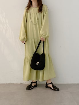 「Steven Alan（スティーブンアラン）のアイテム（サンダル）」を使った、yuka0152さん（レディース・152cm）の春コーディネート