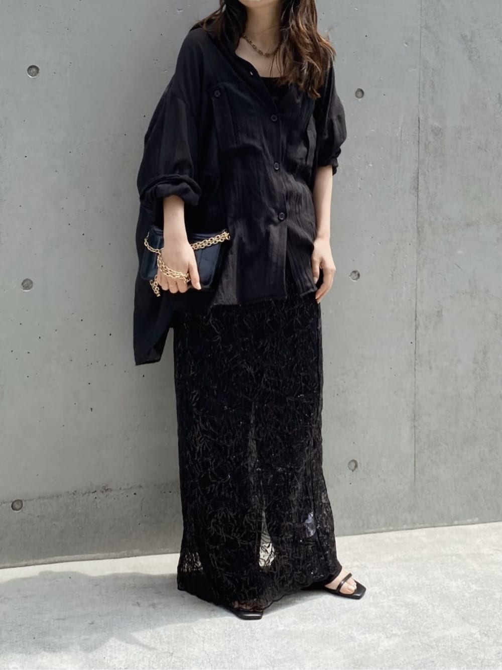 yuka0152さんの「【LARUTA】麻調タックワイドパンツ（natural couture）」を使ったコーディネートの1枚目の写真