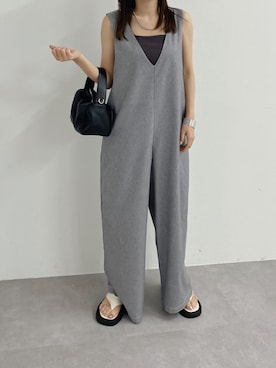 「natural couture（ナチュラルクチュール）のアイテム（オールインワン・サロペット）」を使った、yuka0152さん（レディース・152cm）の春コーディネート