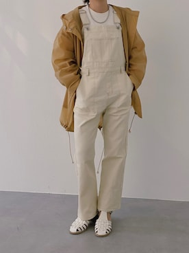 「natural couture（ナチュラルクチュール）のアイテム（オールインワン・サロペット）」を使った、yuka0152さん（レディース・152cm）の冬コーディネート