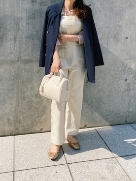 「natural couture（ナチュラルクチュール）のアイテム（オールインワン・サロペット）」を使った、yuka0152さん（レディース・152cm）の春コーディネート