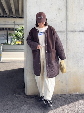 「アイテム（その他アウター）」を使った、𝙮𝙪𝙠𝙞さん（レディース・158cm）の秋コーディネート