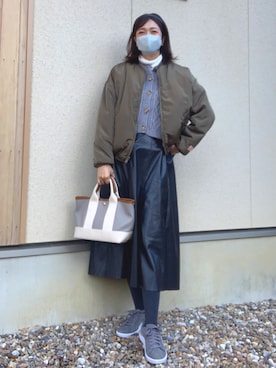 「Java（ジャバ）のアイテム」を使った、𝙮𝙪𝙠𝙞さん（レディース・158cm）の冬コーディネート