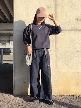 「BAYFLOW（ベイフロー）のアイテム」を使った、𝙮𝙪𝙠𝙞さん（レディース・158cm）の冬コーディネート