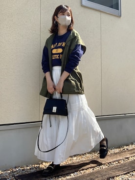 「salut!（サリュ!）のアイテム」を使った、𝙮𝙪𝙠𝙞さん（レディース・158cm）の春コーディネート