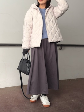 「アイテム（アームカバー）」を使った、𝙮𝙪𝙠𝙞さん（レディース・158cm）の冬コーディネート