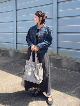 「アイテム（ブルゾン）」を使った、𝙮𝙪𝙠𝙞さん（レディース・158cm）の秋コーディネート