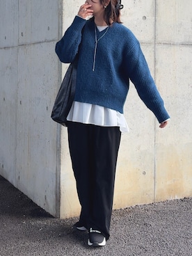 「アイテム（バレッタ/ヘアクリップ）」を使った、𝙮𝙪𝙠𝙞さん（レディース・158cm）の冬コーディネート