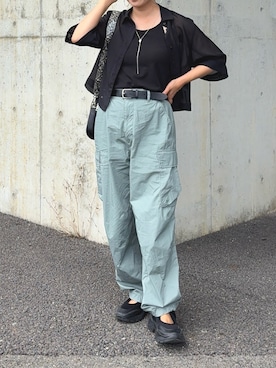 「GU」｜𝙮𝙪𝙠𝙞さん（レディース・158cm）の夏コーディネート