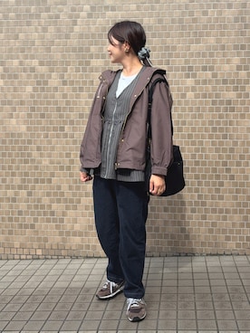 「アイテム（ベスト）」を使った、𝙮𝙪𝙠𝙞さん（レディース・158cm）の秋コーディネート