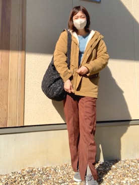 「classicalelf（クラシカルエルフ）のアイテム（マウンテンパーカー）」を使った、𝙮𝙪𝙠𝙞さん（レディース・158cm）の冬コーディネート