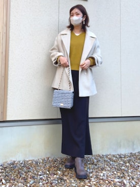 𝙮𝙪𝙠𝙞さん（レディース・158cm）の冬コーディネート
