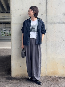 「LAKOLE（ラコレ）のアイテム」を使った、𝙮𝙪𝙠𝙞さん（レディース・158cm）の秋コーディネート