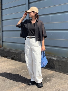 「アイテム（キャミソール）」を使った、𝙮𝙪𝙠𝙞さん（レディース・158cm）の夏コーディネート