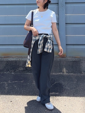 「アイテム（シャツ/ブラウス）」を使った、𝙮𝙪𝙠𝙞さん（レディース・158cm）の夏コーディネート