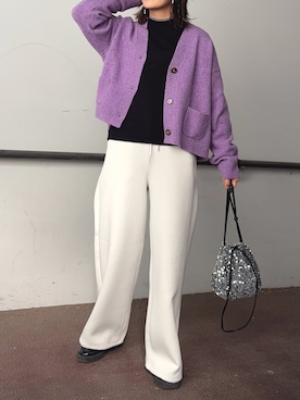 「GeeRA（ジーラ）のアイテム」を使った、𝙮𝙪𝙠𝙞さん（レディース・158cm）の冬コーディネート