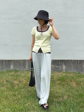 「ANGIE（アンジー）のアイテム」を使った、𝙮𝙪𝙠𝙞さん（レディース・158cm）の夏コーディネート