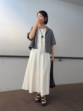 「アイテム（ヘアアクセサリー）」を使った、𝙮𝙪𝙠𝙞さん（レディース・158cm）の夏コーディネート