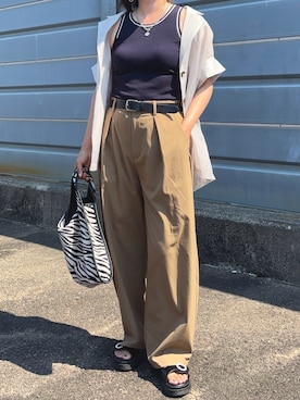 「ap retro（アプレトロ）のアイテム（その他アウター）」を使った、𝙮𝙪𝙠𝙞さん（レディース・158cm）の夏コーディネート