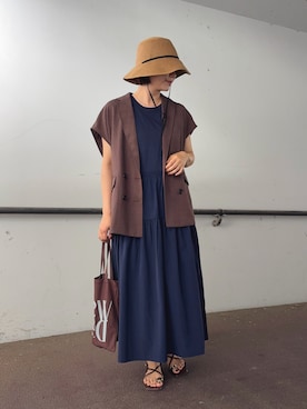 「フレンチスリーブ」｜𝙮𝙪𝙠𝙞さん（レディース・158cm）の夏コーディネート