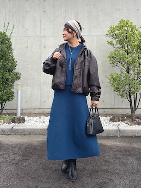 「アイテム（ヘアバンド）」を使った、𝙮𝙪𝙠𝙞さん（レディース・158cm）の秋コーディネート