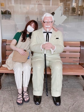 「ショッピング」｜「アイテム（サンダル）」を使った、くみ　べなたわさん（レディース・153cm）の夏コーディネート